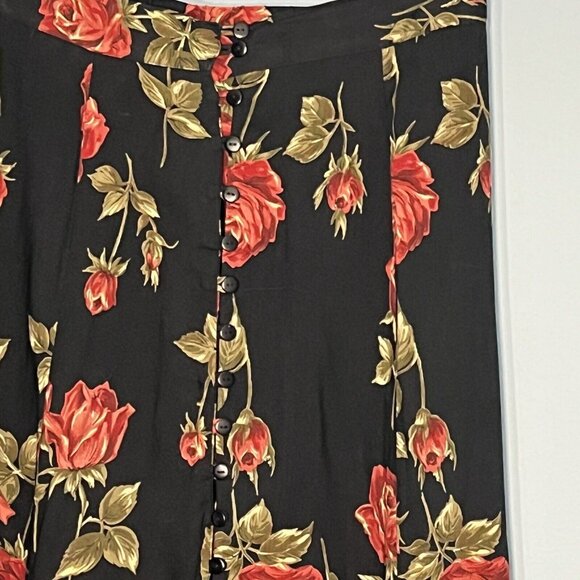 Vtg Express Maxi Skirt Women Medium Boho 90s Whimsigoth Bloomcore Cottagecore - Picture 3 of 12